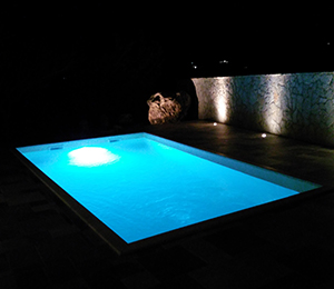 pool lights night