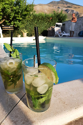 cocktails poolside
